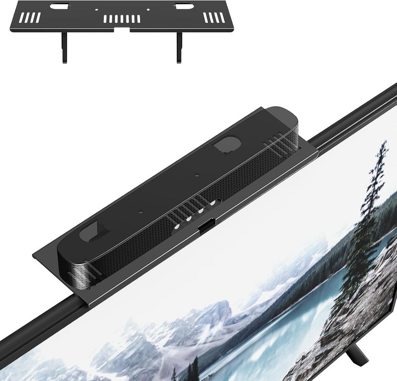 CABTE Adjustable Steel TV Top Shelf, Floating TV Stand, Universal Monitor Shelf for Soundbar, Game Console, Cable Box, Router Shelves and Home Accessories (No Storage Boxes, 1PCS) - Image 1